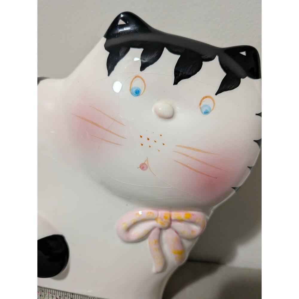Vintage Albert E Price Ceramic Cat Statue Whimsical Flat Figurine 1980s - Picture 13 of 13